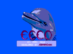 Ecco the Dolphin title screen for Sega Master System